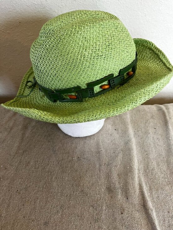 BullHide By Montecarlo Hat Green Straw Festival Concert Western Cowgirl Hat Szsm main image 5